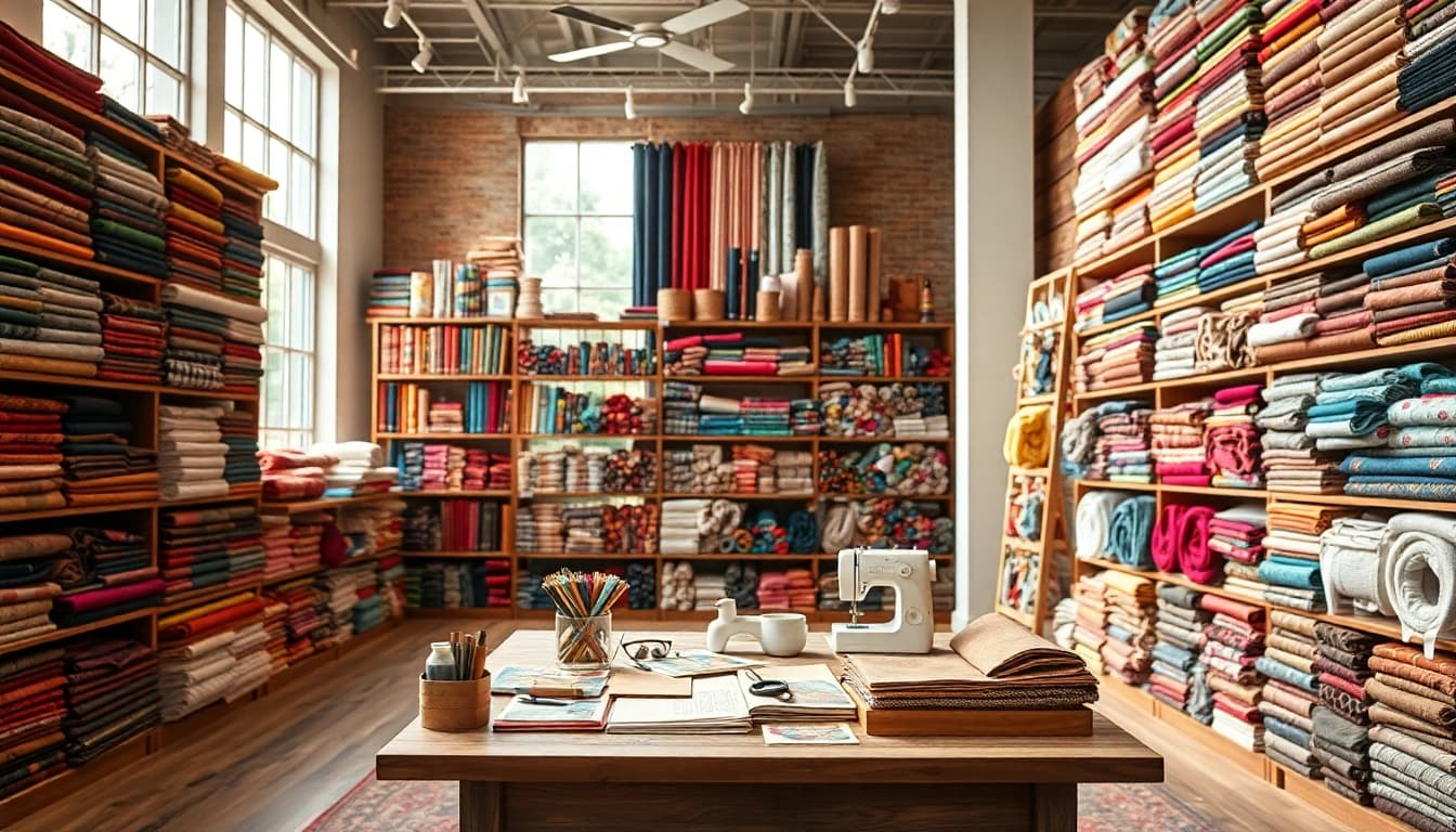 Bezoek de stoffen winkel online voor een scala aan kleurrijke stoffen en accessoires.