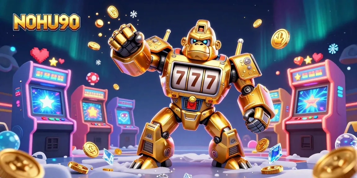 Play big at NOHU90 with the explosive fun of our 3D arcade-inspired gaming scene!