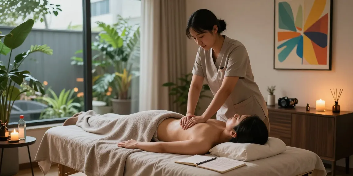 Relaxing 은평구출장마사지 therapy session in an upscale apartment, promoting wellness.
