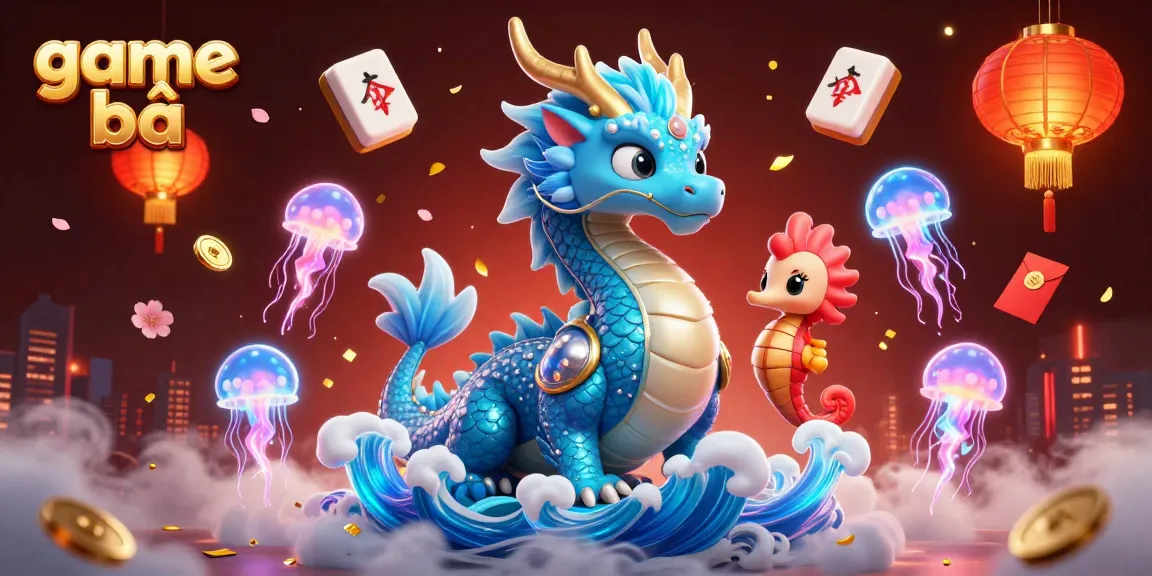 Engage in vibrant game bài action with enchanting dragon and vibrant ocean scene.