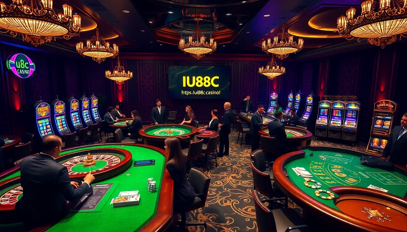 Experience thrilling gameplay at https://uu88c.casino/ with professional gamblers at luxury casino tables.