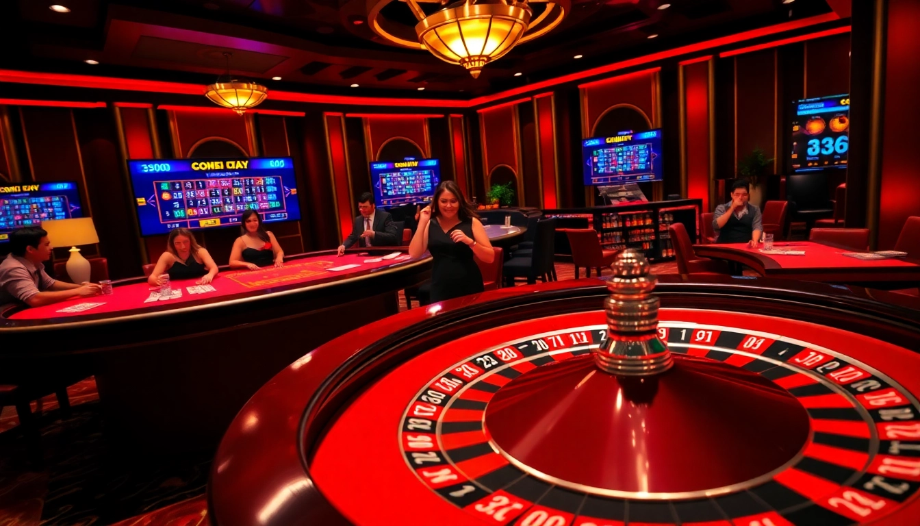 Experience the thrill of gaming at NHÀ CÁI HBBET with a vibrant roulette scene and professional atmosphere.