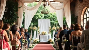 Capture the magic of the Best Wedding Venue Jacksonville with an elegantly decorated ceremony.