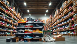 Feature of Best Adidas Shoe Pallets (100 Pairs) showcasing colorful Adidas shoes arranged attractively.