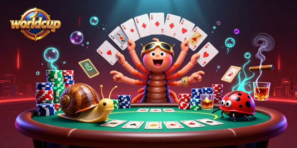 Engage in exciting worldcup action at a vibrant poker table filled with colorful chips.